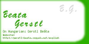 beata gerstl business card